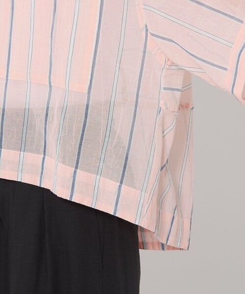 green label relaxing（グリーンレーベルリラクシング）の「100/2 ハイツイスト 2ポケット シャツ（シャツ/ブラウス・レディース・ライトピンク/ホワイト/ライトブルー・FREE）」の16枚目の写真