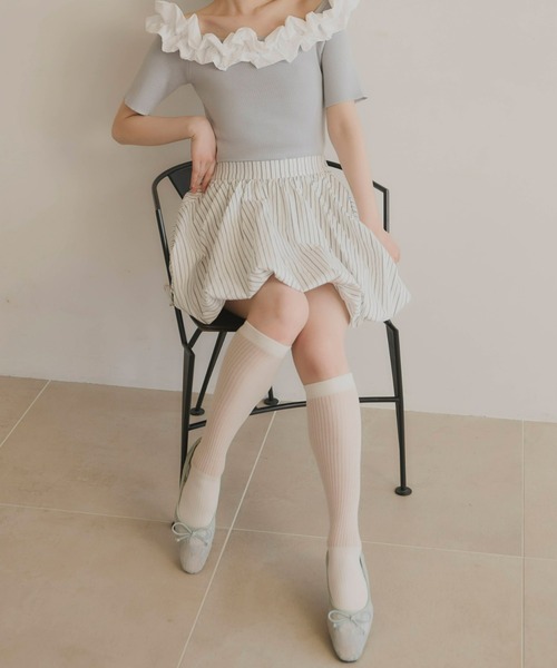 Olu.(オルドット)の「フラワーレースフラットパンプス(サンダル・レディース・アイボリー/ブラック/ブルー系その他・35/37/39)」の10枚目の写真
