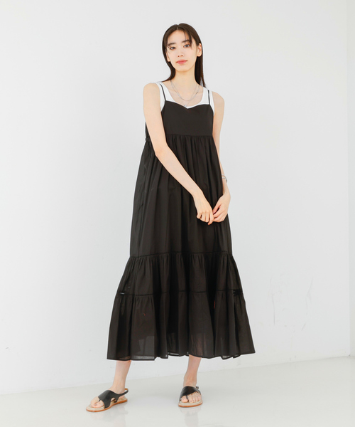 qualite scape(カリテ スケープ)の「ハシゴレースキャミワンピース/夏服(ワンピース・レディース・ブラウン/オレンジ/ブラック・フリー)」の11枚目の写真