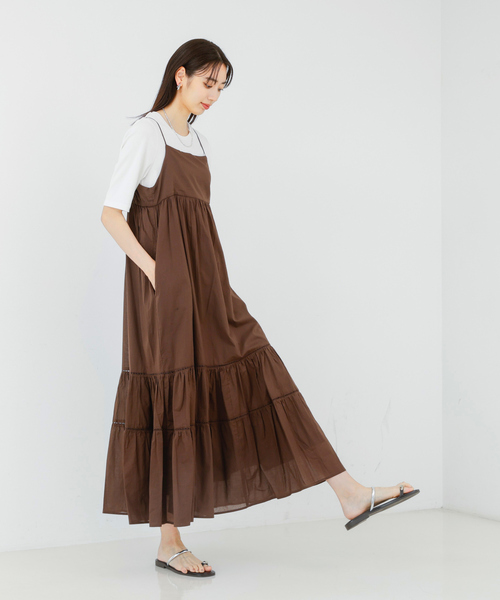 qualite scape(カリテ スケープ)の「ハシゴレースキャミワンピース/夏服(ワンピース・レディース・ブラウン/オレンジ/ブラック・フリー)」の12枚目の写真