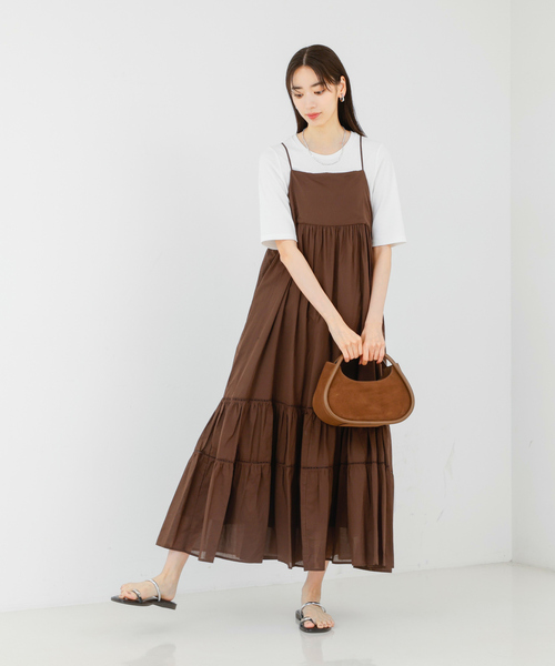 qualite scape(カリテ スケープ)の「ハシゴレースキャミワンピース/夏服(ワンピース・レディース・ブラウン/オレンジ/ブラック・フリー)」の13枚目の写真