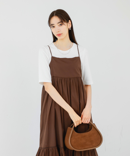 qualite scape(カリテ スケープ)の「ハシゴレースキャミワンピース/夏服(ワンピース・レディース・ブラウン/オレンジ/ブラック・フリー)」の14枚目の写真