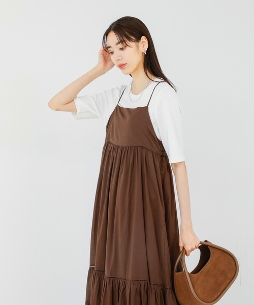qualite scape(カリテ スケープ)の「ハシゴレースキャミワンピース/夏服(ワンピース・レディース・ブラウン/オレンジ/ブラック・フリー)」の15枚目の写真