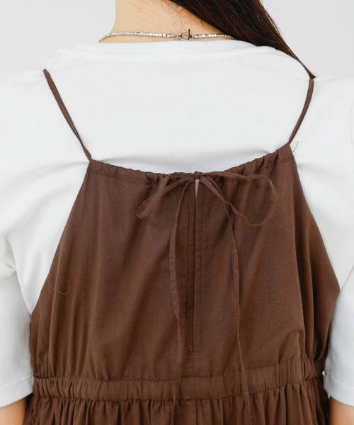 qualite scape(カリテ スケープ)の「ハシゴレースキャミワンピース/夏服(ワンピース・レディース・ブラウン/オレンジ/ブラック・フリー)」の19枚目の写真