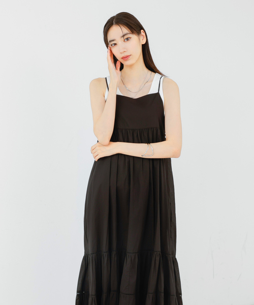 qualite scape(カリテ スケープ)の「ハシゴレースキャミワンピース/夏服(ワンピース・レディース・ブラウン/オレンジ/ブラック・フリー)」の4枚目の写真