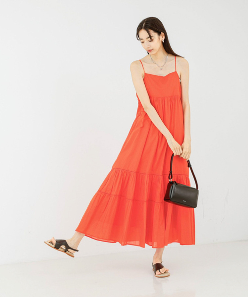 qualite scape(カリテ スケープ)の「ハシゴレースキャミワンピース/夏服(ワンピース・レディース・ブラウン/オレンジ/ブラック・フリー)」の7枚目の写真