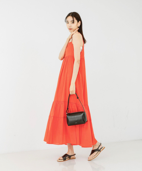 qualite scape(カリテ スケープ)の「ハシゴレースキャミワンピース/夏服(ワンピース・レディース・ブラウン/オレンジ/ブラック・フリー)」の1枚目の写真