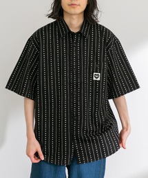値下げCarhartt WIPSHORT-SLEEVE DREWE SHIRTS Carhartt WIP Drewe Shirt | Ink / Natural Heart C Pinstripe