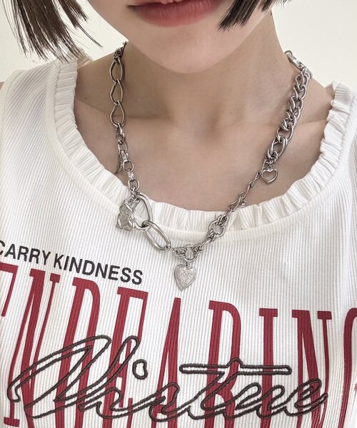 w closet（ダブルクローゼット）の「ハートモチーフ2WAYネックレス