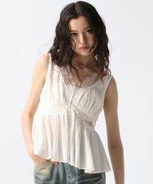FOREVER 21 | 【2025SS】レースドッキングノースリーブブラウス(シャツ/ブラウス)