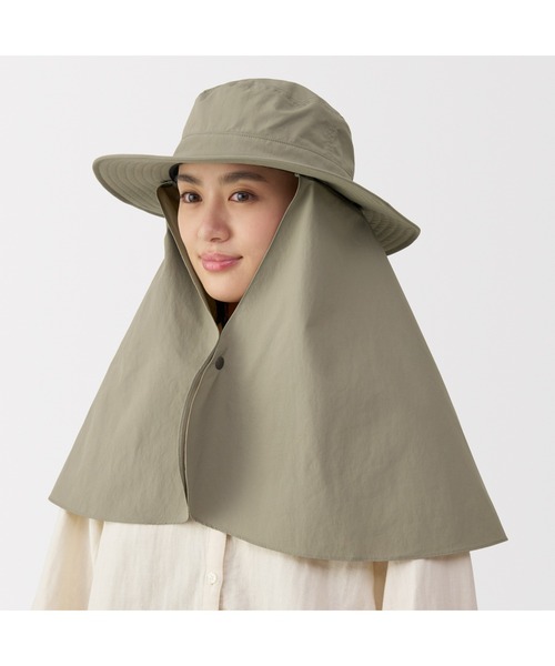 無印良品(ムジルシリョウヒン)の「UVカット 日陰を持ち歩く サファリハット(ハット・レディース・ブラウン系/ライトベージュ/グレー系・56.5-59cm)」の22枚目の写真