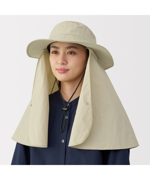 無印良品(ムジルシリョウヒン)の「UVカット 日陰を持ち歩く サファリハット(ハット・レディース・ブラウン系/ライトベージュ/グレー系・56.5-59cm)」の13枚目の写真