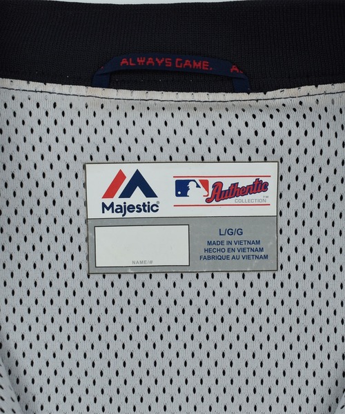 MAJESTIC（マジェスティック）の「【ヴィンテージ古着】Majestic “MLB New York Yankees” ゲームシャツ（Tシャツ/カットソー・メンズ・ネイビー・LARGE）」の4枚目の写真
