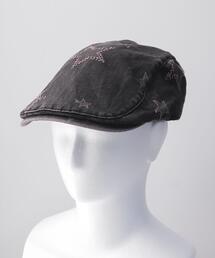 WEGO/スター刺繍ピグメントハンチング