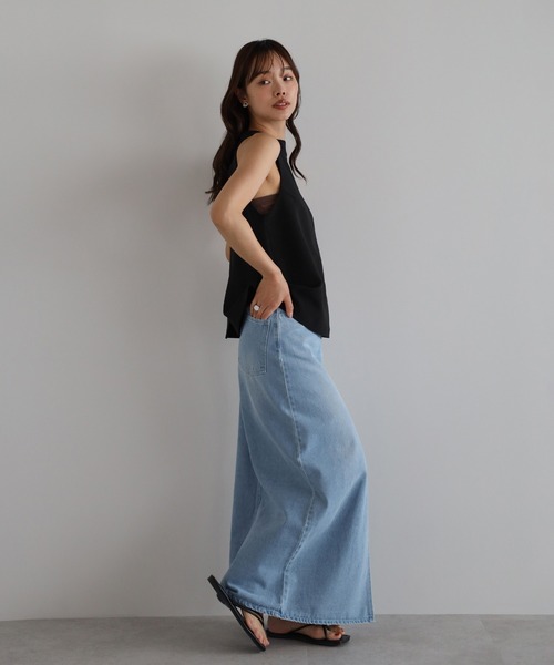 たこさん⭐︎Vintageタンクトップdignity sleeveless セール】back design halterneck tank top / バックデザイン