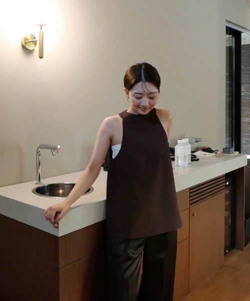 セール】back design halterneck tank top / バックデザイン