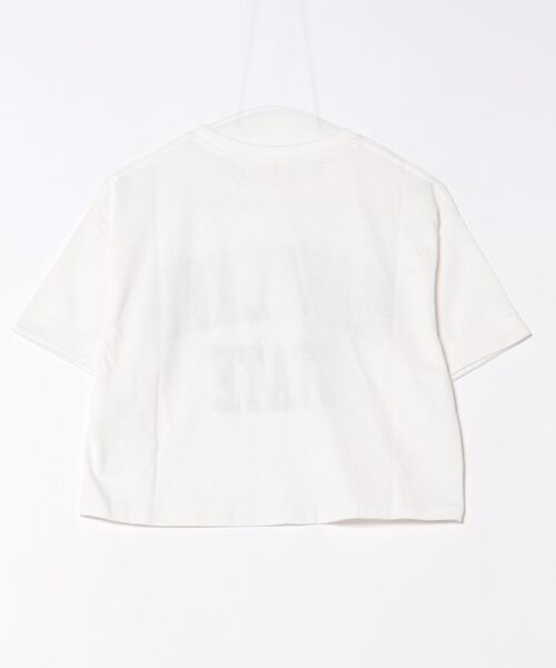 クロップド丈ロールアッププリントTシャツ（Tシャツ/カットソー