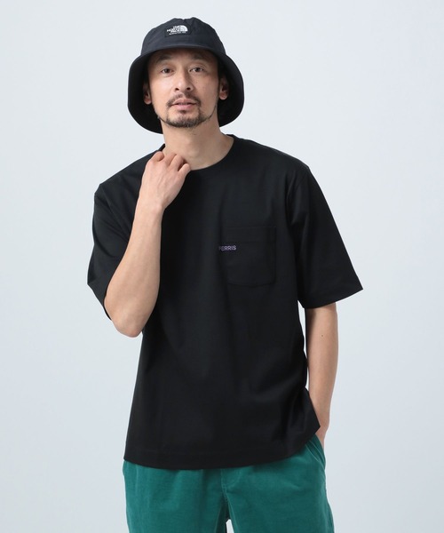 BAYFLOW(ベイフロー)の「【接触冷感】シルケットワンポイントTシャツ(Tシャツ/カットソー・メンズ・ブルー/ブラック/ホワイト・MEDIUM/LARGE)」の22枚目の写真