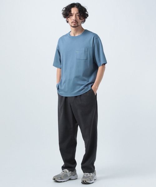 BAYFLOW(ベイフロー)の「【接触冷感】シルケットワンポイントTシャツ(Tシャツ/カットソー・メンズ・ブルー/ブラック/ホワイト・MEDIUM/LARGE)」の15枚目の写真