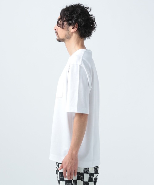 BAYFLOW(ベイフロー)の「【接触冷感】シルケットワンポイントTシャツ(Tシャツ/カットソー・メンズ・ブルー/ブラック/ホワイト・MEDIUM/LARGE)」の9枚目の写真