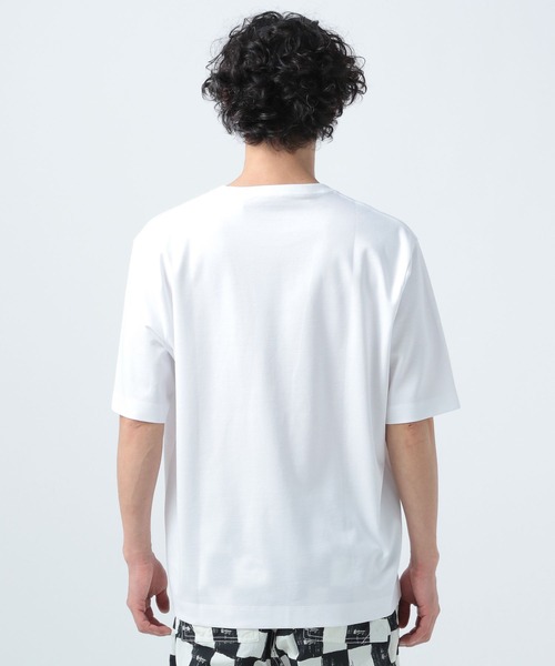 BAYFLOW(ベイフロー)の「【接触冷感】シルケットワンポイントTシャツ(Tシャツ/カットソー・メンズ・ブルー/ブラック/ホワイト・MEDIUM/LARGE)」の8枚目の写真