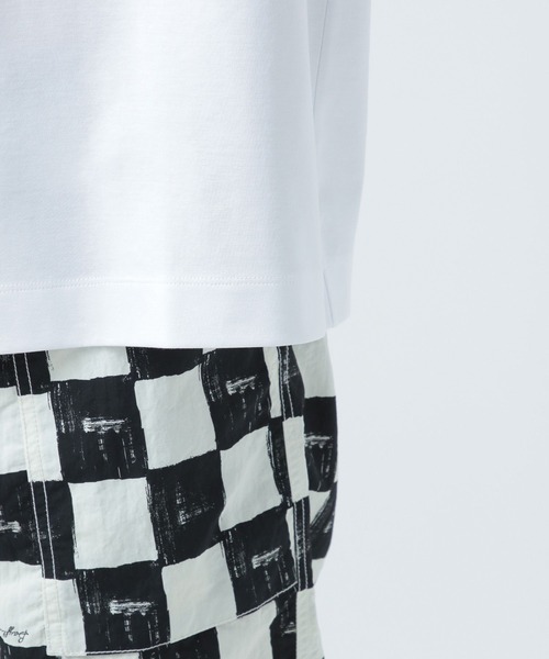 BAYFLOW(ベイフロー)の「【接触冷感】シルケットワンポイントTシャツ(Tシャツ/カットソー・メンズ・ブルー/ブラック/ホワイト・MEDIUM/LARGE)」の4枚目の写真