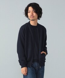 ジップアップ」に該当するニット/セーター（ブルー・ネイビー
