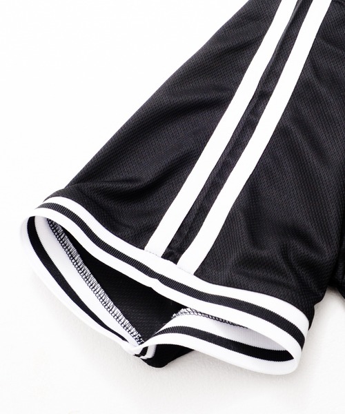 Revo.（レボ）の「オーバーサイズ サッカー ユニフォームデザイン ポロ襟 半袖Tシャツ サイドライン ゲームシャツ（Tシャツ/カットソー・メンズ・ブラック/オフホワイト/レッド/ネイビー・M/L）」の10枚目の写真