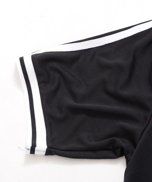 Revo.（レボ）の「オーバーサイズ サッカー ユニフォームデザイン ポロ襟 半袖Tシャツ サイドライン ゲームシャツ（Tシャツ/カットソー・メンズ・ブラック/オフホワイト/レッド/ネイビー・M/L）」の11枚目の写真