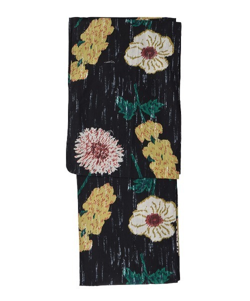 着物・浴衣 KEITAMARUYAMA Ameri BLACK FLOWER YUKATA セール】KEITAMARUYAMA × Ameri BLACK FLOWER YUKATA（浴衣