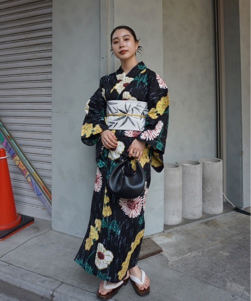 セール】KEITAMARUYAMA × Ameri BLACK FLOWER YUKATA（浴衣