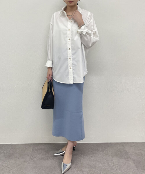 ライトサテンBIGシャツ セール】ライトサテンBIGシャツ（シャツ/ブラウス）｜LOUNGEDRESS