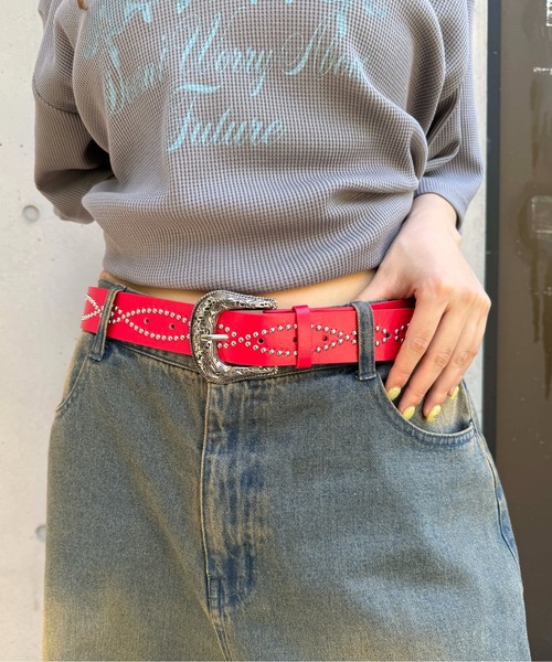 スタッズビーズカラーベルト（ベルト）｜sedacle（セダクル）の