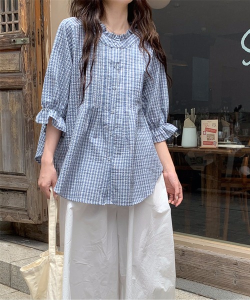 ブラウス シャツ CHEMISE A PLIS JPS レディース y6107_6.jpg