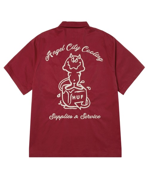ハフ 　HUF 　シャツ　半袖 SUPPLIES & SERVICE SHIRT / HUF シャツ 半袖シャツ 半袖