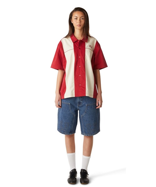 HUF オンブレ ワーク シャツ ブラック マルチ メンズ レディース