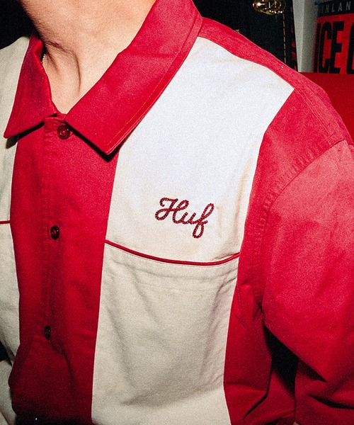 HUF（ハフ）の「SUPPLIES & SERVICE SHIRT（シャツ/ブラウス・メンズ・レッド・M/L/XL/S/XXL）」の3枚目の写真