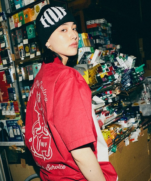 HUF（ハフ）の「SUPPLIES & SERVICE SHIRT（シャツ/ブラウス・メンズ・レッド・M/L/XL/S/XXL）」の14枚目の写真