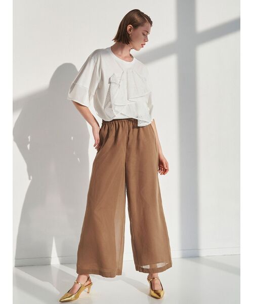 ELENDEEK（エレンディーク）の「レースドレープカットソー（Tシャツ/カットソー・レディース・ブラック/オフホワイト・FREE）」の19枚目の写真