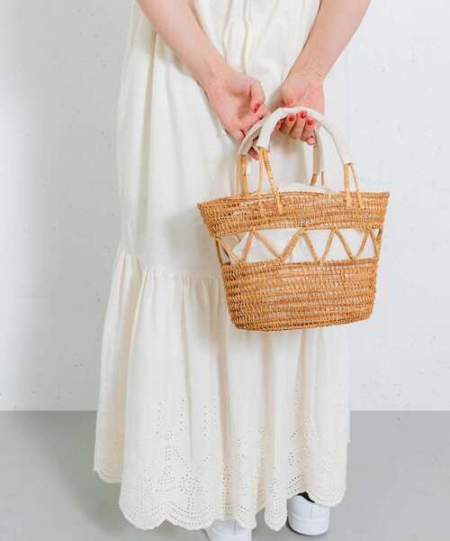 URBAN RESEARCH Sonny Label（アーバンリサーチサニーレーベル）の「TARANGO　カゴバッグ（かごバッグ・レディース・ブラック/オフホワイト・ONE）」の3枚目の写真