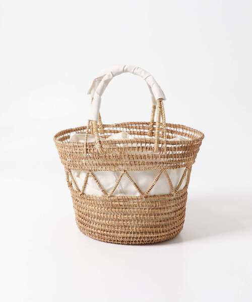 URBAN RESEARCH Sonny Label（アーバンリサーチサニーレーベル）の「TARANGO　カゴバッグ（かごバッグ・レディース・ブラック/オフホワイト・ONE）」の4枚目の写真