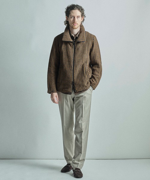 MEN'S BIGI(メンズビギ)の「【John Branigan/ジョン・ブラニガン】別注チェック柄ニット風ブルゾン(ブルゾン・メンズ・ブラック/ブラウン/ネイビー・02/03)」の12枚目の写真