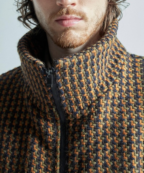 MEN'S BIGI(メンズビギ)の「【John Branigan/ジョン・ブラニガン】別注チェック柄ニット風ブルゾン(ブルゾン・メンズ・ブラック/ブラウン/ネイビー・02/03)」の16枚目の写真