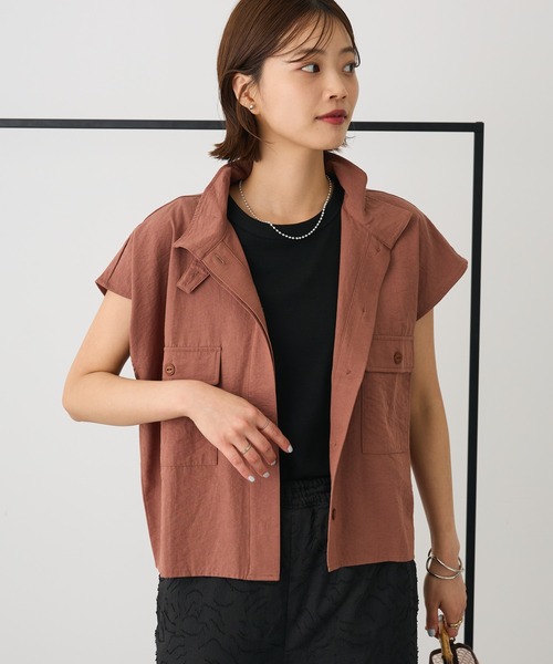 CRAFT STANDARD BOUTIQUE(クラフトスタンダードブティック)の「カーゴシャツ(シャツ/ブラウス・レディース・ブラウン/ブラック・FREE)」の2枚目の写真