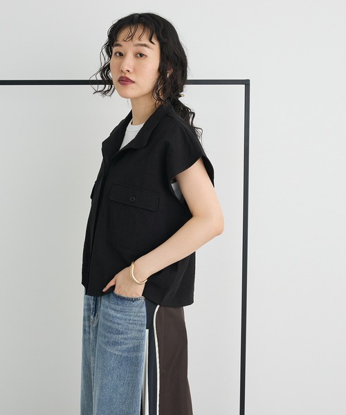 CRAFT STANDARD BOUTIQUE(クラフトスタンダードブティック)の「カーゴシャツ(シャツ/ブラウス・レディース・ブラウン/ブラック・FREE)」の5枚目の写真