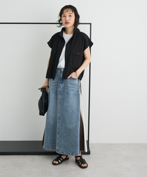 CRAFT STANDARD BOUTIQUE(クラフトスタンダードブティック)の「カーゴシャツ(シャツ/ブラウス・レディース・ブラウン/ブラック・FREE)」の7枚目の写真