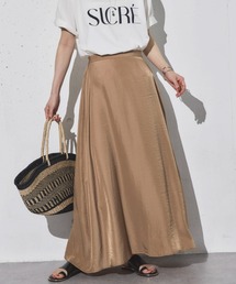 【新品】DOUX ARCHIVES ベージュ ロングスカート DOUX ARCHIVES スカート 「EC限定」 単色花デシンスカート