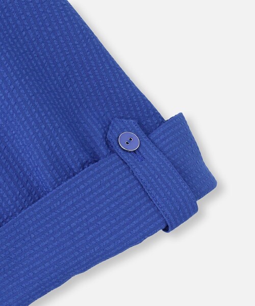 セール】サッカースキッパーターンバックワンピース（シャツワンピース