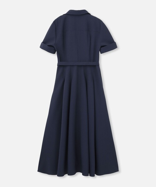 【アルアバイル】サッカースキッパーターンバックワンピースネイビー サッカースキッパーターンバックワンピース（シャツワンピース