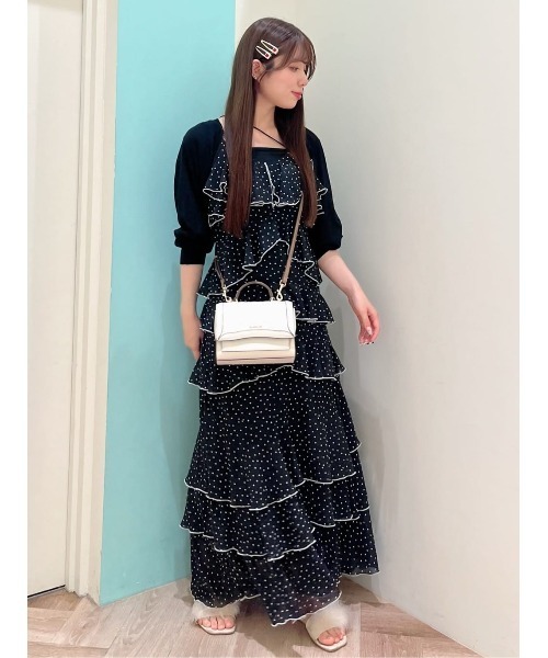 & chouette(アンドシュエット)の「キルティングフラップバッグ(ショルダーバッグ・レディース・ブラック/グレイッシュベージュ/オフホワイト・FREE)」の5枚目の写真